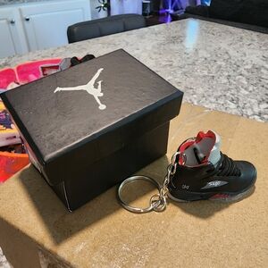 New With Box Kids Black and Red  Shoe Keychain. Awsome